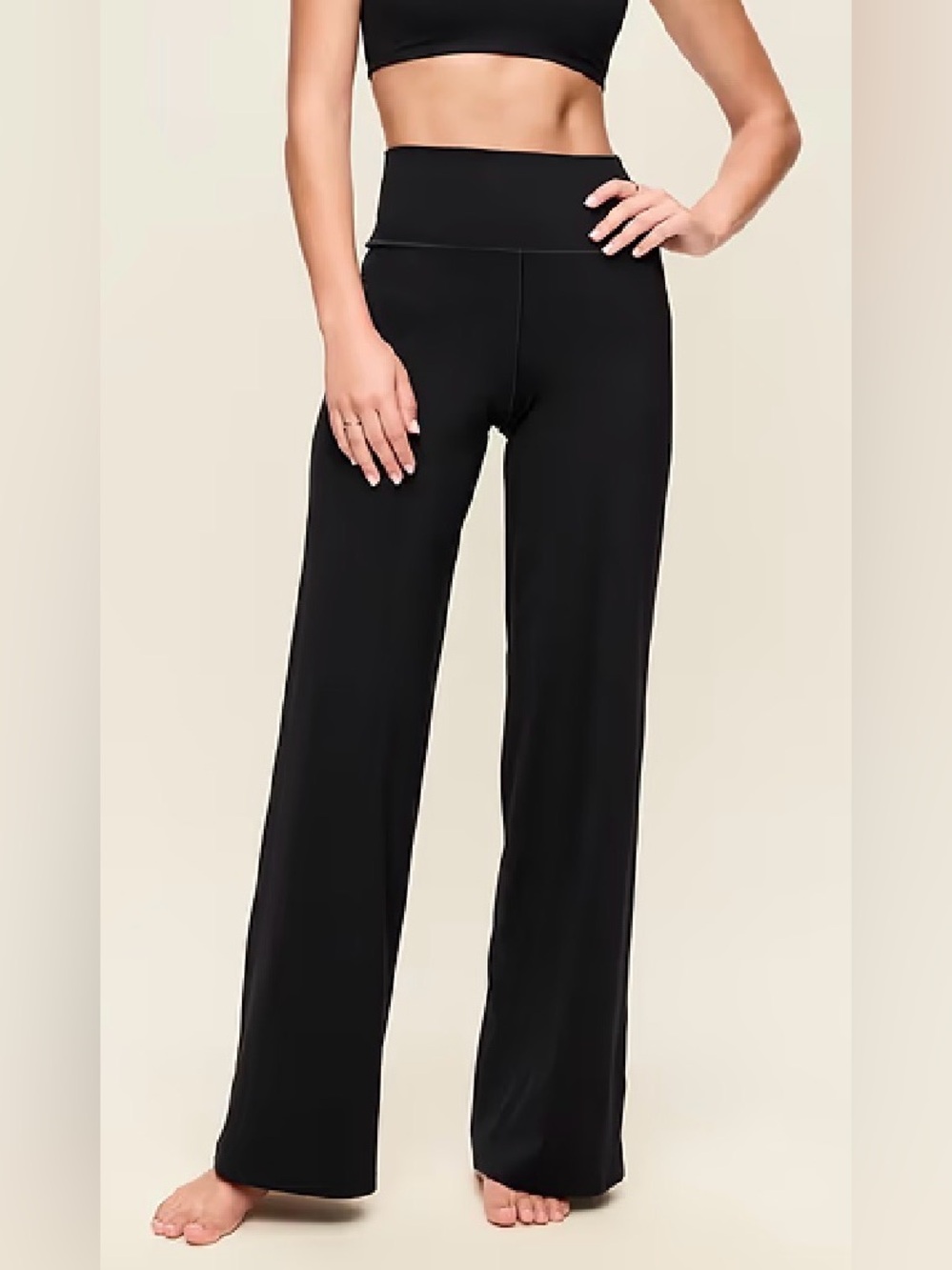 Old Navy Studio Smooth High Rise Wide Leg Pants. Black Jack, sz M